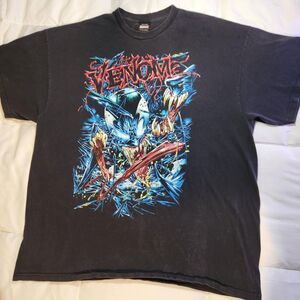 Marvel Venom Graphic T Shirt Mens Large Black Mad Engine Marvel Comics